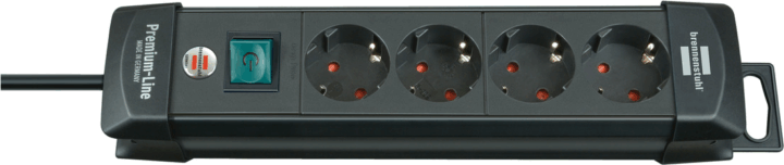 Brennenstuhl Premium-Line 4 aljzatos elosztó - Fekete (1.8m) Brennenstuhl Premium-Line 4 aljzatos elosztó - Fekete (1.8m)