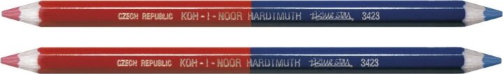 Koh-I-Noor 3423 Hatszögletű postaíron ceruza készlet piros/kék (2 db / csomag)