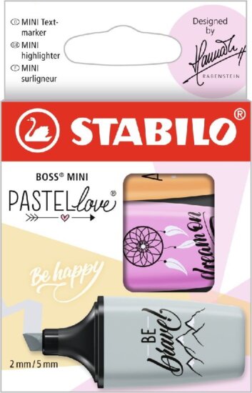 Stabilo 07/03-59 BOSS MINI Pastellove 2-5mm Szövegkiemelő készlet - Vegyes színek (3 darabos) Stabilo 07/03-59 BOSS MINI Pastellove 2-5mm Szövegkiemelő készlet - Vegyes színek (3 darabos)