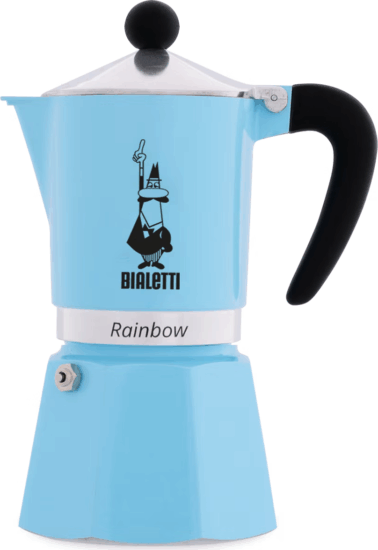 Bialetti Rainbow Kotyogós Kávéfőző- Kék Bialetti Rainbow Kotyogós Kávéfőző- Kék