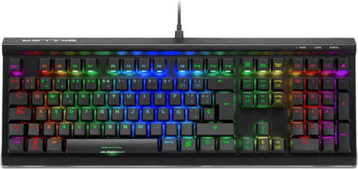 Sharkoon SKILLER SGK60 (Brown Switch) Mechanikus USB Gaming Billentyűzet - Spanyol