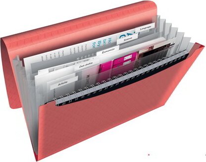 Esselte Colour'Breeze A4 Harmonika irattartó - Korall