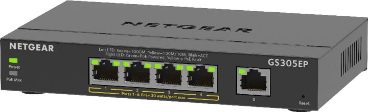 Netgear GS305EP SOHO Plus Gigabit Switch - Fekete