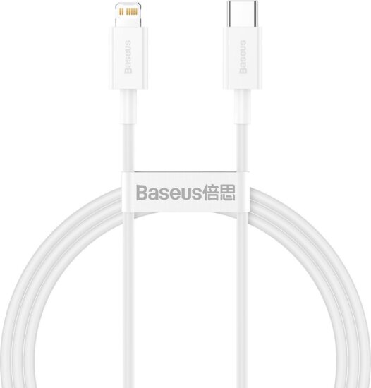Baseus Superior Series Fast Charging Data Cable USB-C apa 2.0 - Lightning apa Adat és töltőkábel - Fehér (1m)