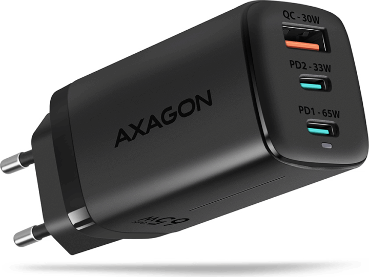 Axagon ACU-DPQ65 Hálózati USB-C + USB-A töltő - Fekete (65W) Axagon ACU-DPQ65 Hálózati USB-C + USB-A töltő - Fekete (65W)