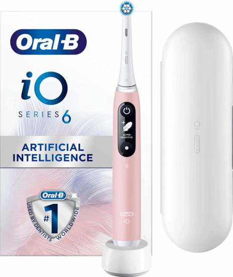 Oral-B iO Series 6 Sensitive Edition Magnetikus Elektromos fogkefe - Rózsaszín Oral-B iO Series 6 Sensitive Edition Magnetikus Elektromos fogkefe - Rózsaszín