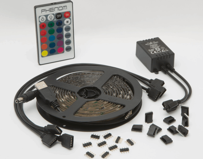 Phenom 55850B Beltéri TV LED háttérvilágítás 2x45 cm + 2x80 cm - RGB