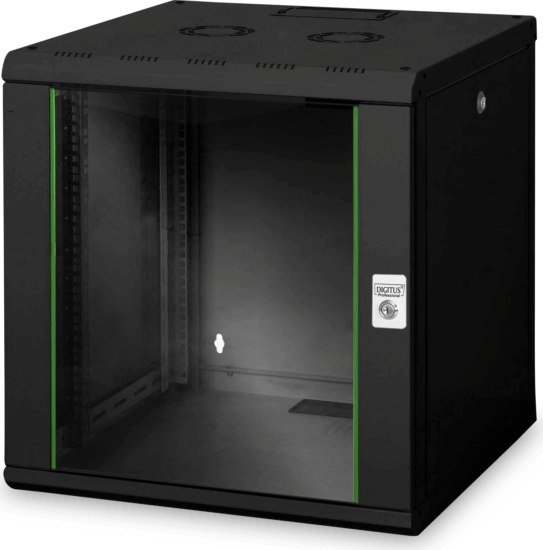 Digitus 19" Fali rack szekrény 12U 600x600mm - Fekete
