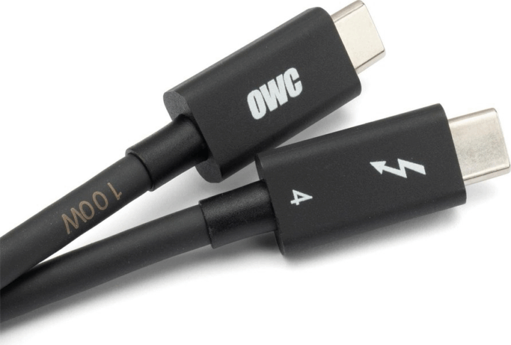 OWC Thunderbolt 4 USB-C apa - USB-C apa 4.0 Adat és töltőkábel - Fekete (0.7m)