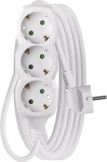 Emos 250V elosztó 3 aljzatos 5m - Fehér Emos 250V elosztó 3 aljzatos 5m - Fehér