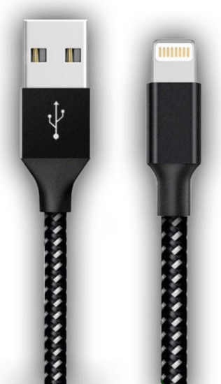 Stansson CA-163 USB-A apa - Lightning apa Adat és töltőkábel - Fekete (1m)