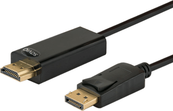 Savio CL-56 Displayport - HDMI kábel 1.5m - Fekete Savio CL-56 Displayport - HDMI kábel 1.5m - Fekete