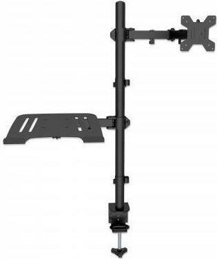 Manhattan 462136 10"-32" LCD TV/Monitor és notebook asztali tartó kar - Fekete (1 kijelző)