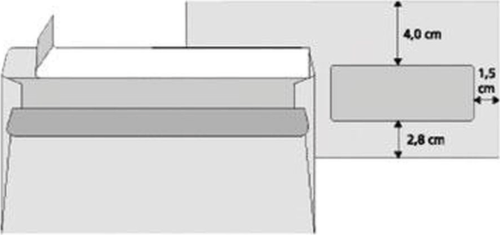 Office Depot Szilikonos jobb ablakos 3,5 x 9cm bélésnyomott LA4 boríték (25 db/csomag)