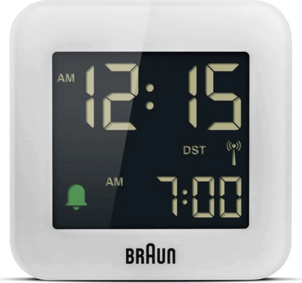 Braun BC 08 W-DCF Rádióvezérelt ébresztőóra - Fehér
