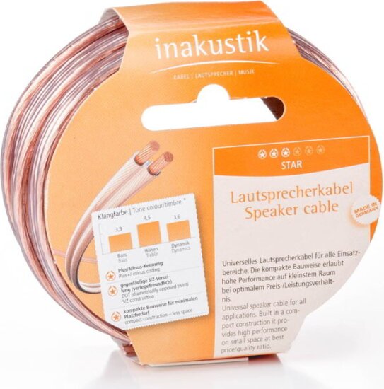 InAkustik Star 003022010 Hangszóró kábel 2 x 2,5 mm (10m)