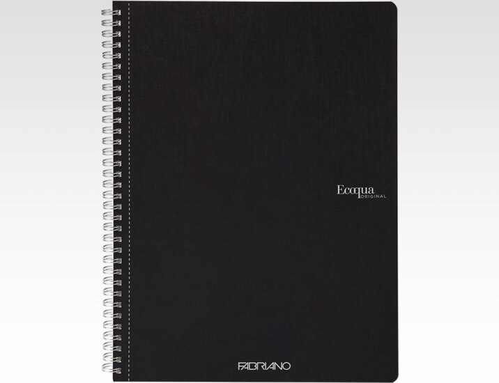 Fabriano Ecoqua 70 lapos A4 vonalas spirálfüzet - Fekete