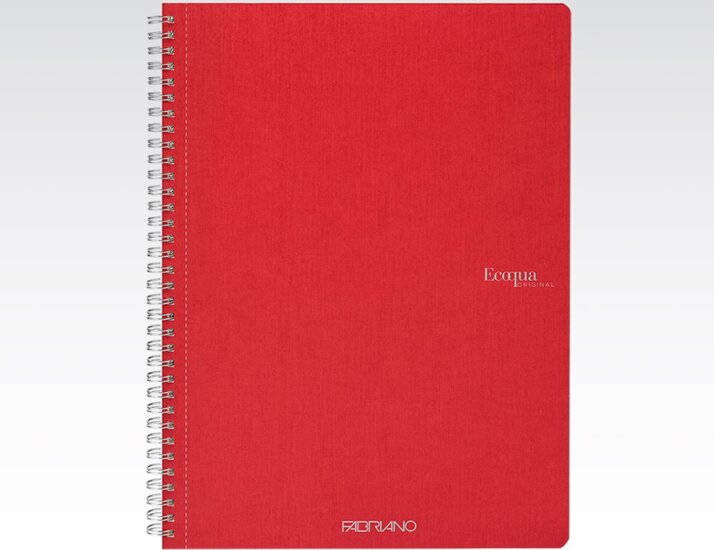 Fabriano Ecoqua 70 lapos A4 vonalas spirálfüzet - Piros