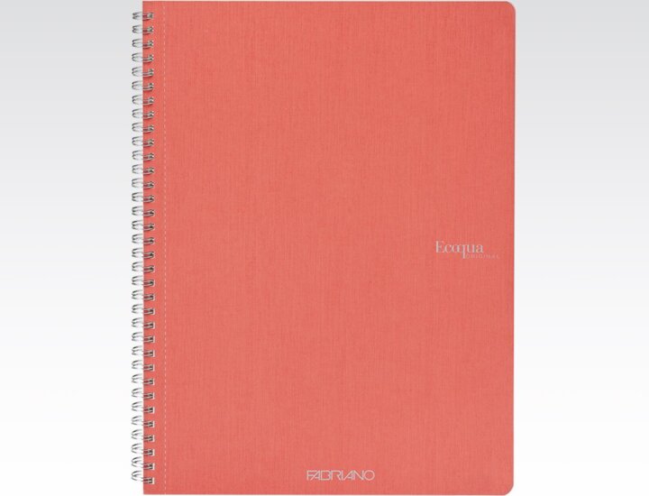 Fabriano Ecoqua 70 lapos A4 vonalas spirálfüzet - Korall