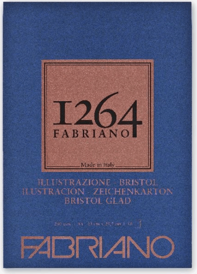 Fabriano 1264 Bristol 50lapos A4 ragasztott rajztömb