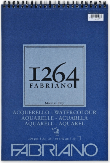 Fabriano 1264 Watercolour 30lapos A3 spirálkötött akvarell tömb