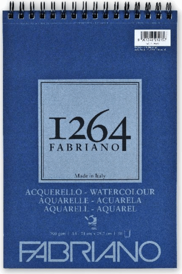 Fabriano 1264 Watercolour 30lapos A4 spirálkötött akvarell tömb