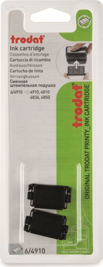 Trodat 6/4910 Bélyegzőpárna - Fekete (2db/csomag)
