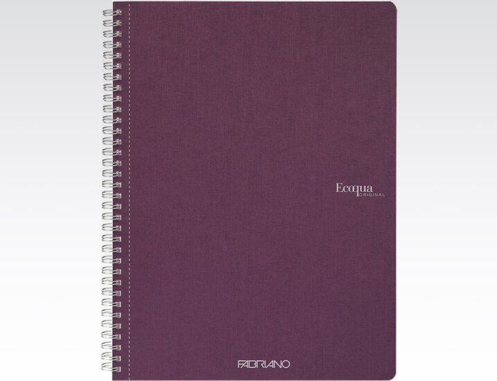 Fabriano Ecoqua 70 lapos A4 vonalas spirálfüzet - Lila