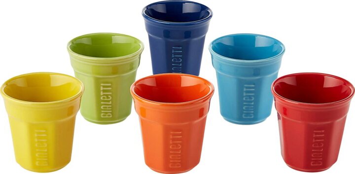 Bialetti Colorati 90ml Porcelán Kávés Csésze Szett 6 Darabos - Színes Bialetti Colorati 90ml Porcelán Kávés Csésze Szett 6 Darabos - Színes