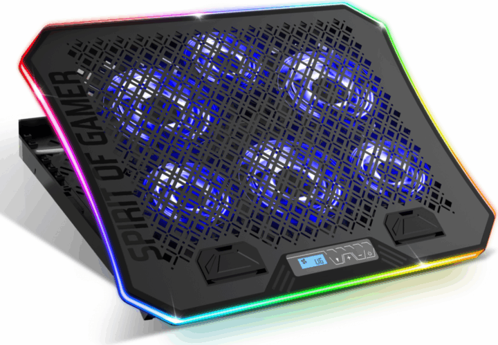 Spirit of Gamer Airblade 1200 17" laptop hűtőpad - Fekete