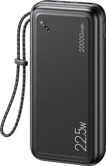 USAMS 20KCD16801 Power Bank 20000mAh Fekete