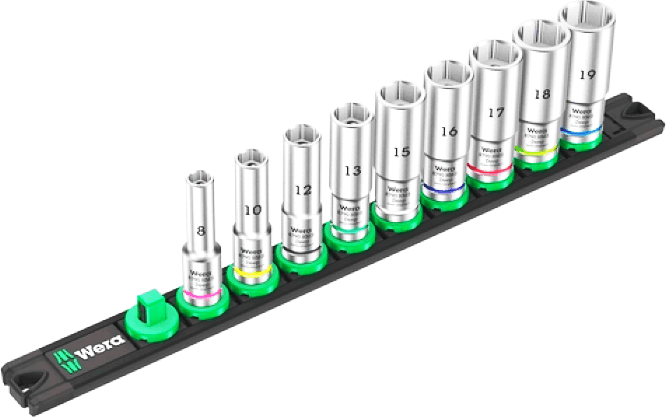 Wera B Deep 1 3/8" Mágneses Dugókulcskészlet (9 db/csomag)
