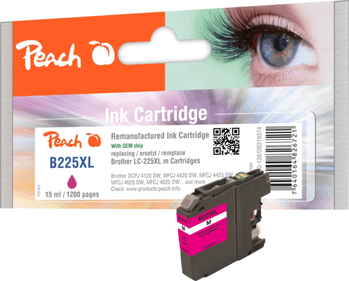 Peach (Brother LC-225XLM) Tintapatron Magenta Peach (Brother LC-225XLM) Tintapatron Magenta