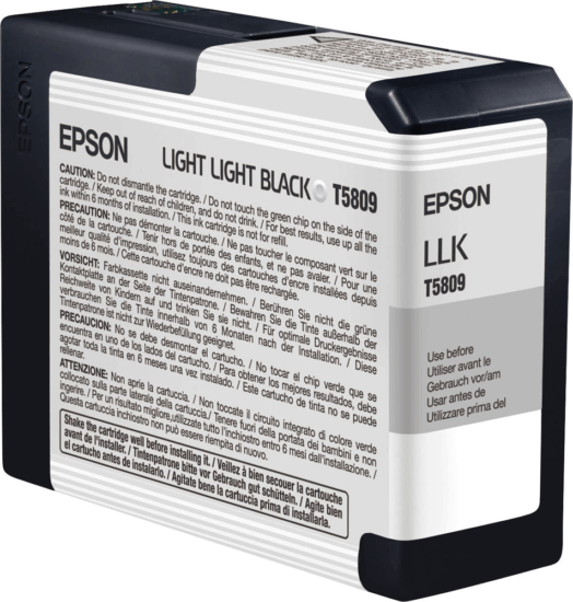 Epson T5809 Eredeti Tintapatron Világos Világos Fekete Epson T5809 Eredeti Tintapatron Világos Világos Fekete
