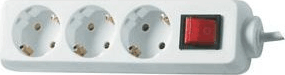 REV 250V Túlfeszültség védő elosztó 3 aljzatos 1.4m - Fehér