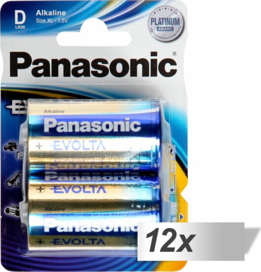 Panasonic LR20EGE/2BP Evolta Mono Elem (12x2db/csomag) Panasonic LR20EGE/2BP Evolta Mono Elem (12x2db/csomag)