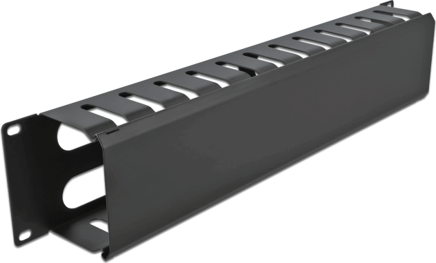 Delock 66553 19" Kábelvezető-irányító panel 2U Fekete