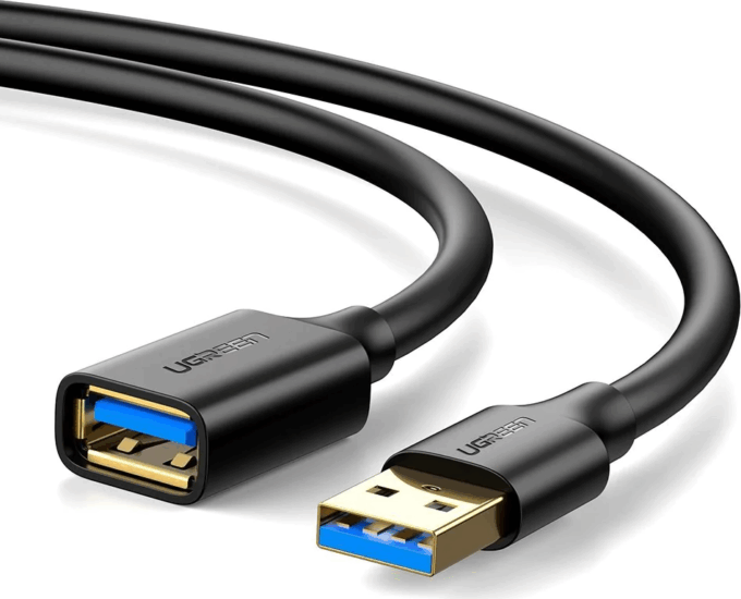 Ugreen 10368 USB-A apa - USB-A anya 3.0 Hosszabbító kábel - Fekete (1m)