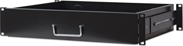 Manhattan 19" Rackszekrény fiókos polc 2U 350 mm - Fekete