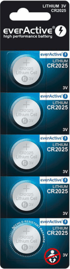 EverActive CR20255BL Lítium CR2025 Gombelem (5db/csomag)