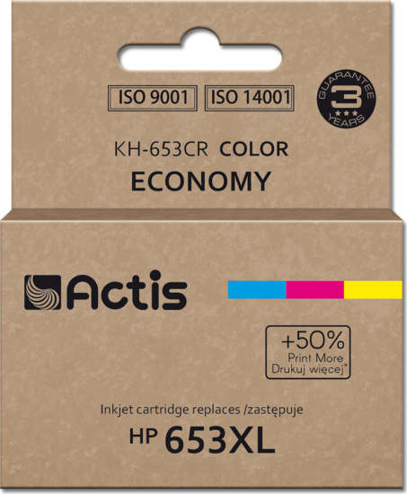 Actis (HP 653XL 3YM74AE) Tintapatron Tri-color Actis (HP 653XL 3YM74AE) Tintapatron Tri-color