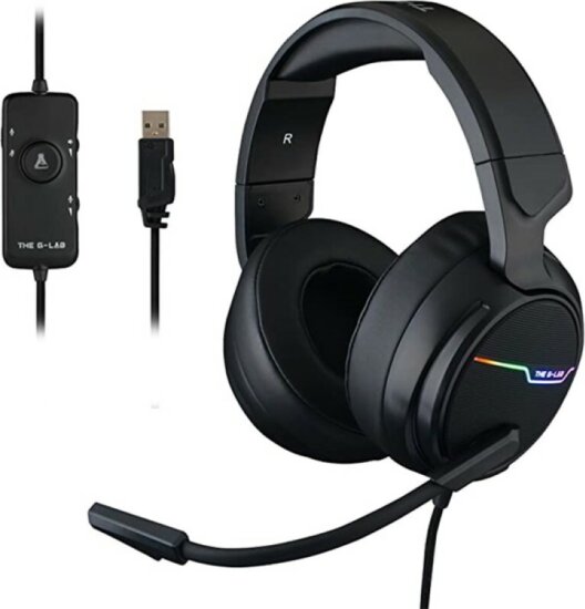 The G-Lab Korp Thallium 7.1 RGB USB Gaming Headset - Fekete