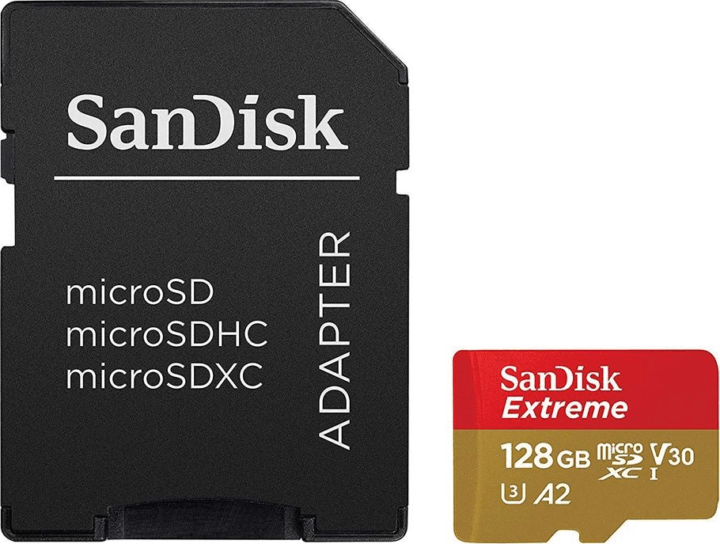 Sandisk Extreme 128GB microSDXC UHS-I Memóriakártya + Adapter