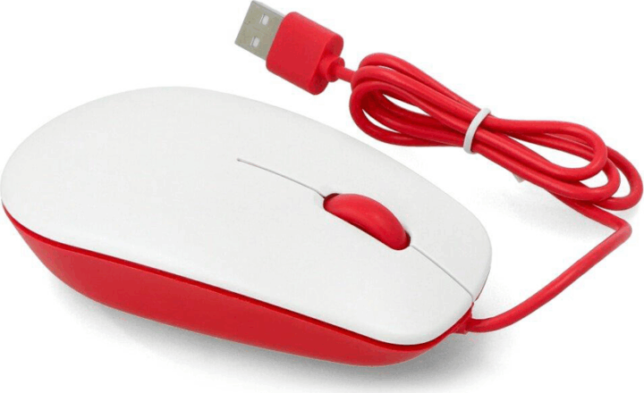 Raspberry Pi RB-MAUS01W USB Egér - Fehér/Piros