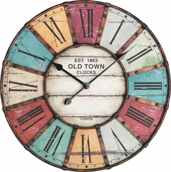 TFA 60.3021 Vintage XXL Old Town Clock Falióra - Színes