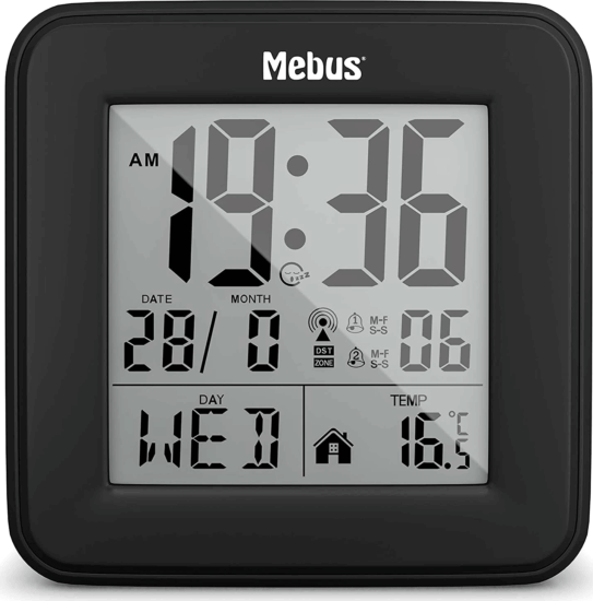 Mebus 25595 Ébresztőóra - Fekete