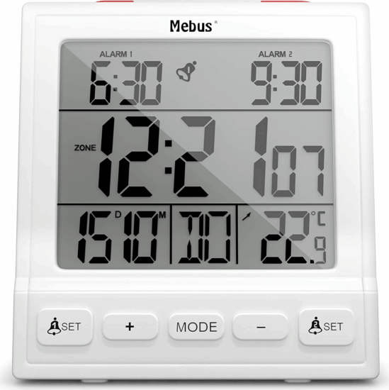 Mebus 56813 Ébresztőóra - Fehér