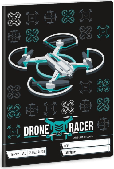 Ars Una Drone Racer 32 lapos A5 vonalas füzet - Mintás Ars Una Drone Racer 32 lapos A5 vonalas füzet - Mintás