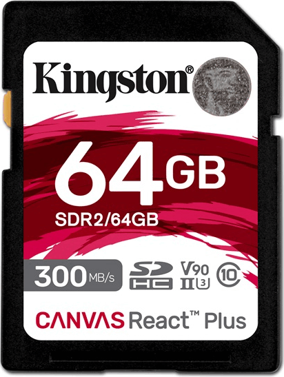 Kingston Canvas React Plus 64GB SDXC UHS-II Memóriakártya