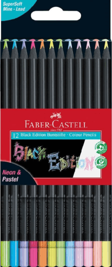 Faber-Castell Black Edition színes ceruza készlet (12 db / csomag)